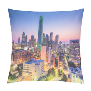 Personality  Dallas, Texas, USA Skyline At Twilight Pillow Covers