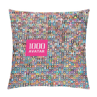 Personality  Set Of People Avatar Icons Pillow Covers
