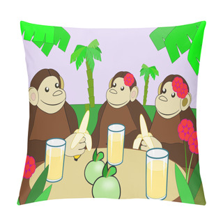 Personality  Monkeys With  Refreshment Pillow Covers