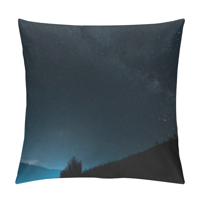 Personality  milky way with shining stars on blue sky at night  pillow covers