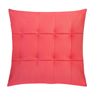 Personality  Red Quilted Leather Pillow Covers