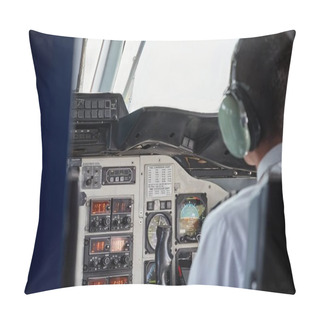 Personality  Controlling A Small Aircraft In The Flight Deck Pillow Covers