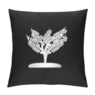 Personality  Big Plant Like A Small Tree Silver Plated Metallic Icon Pillow Covers
