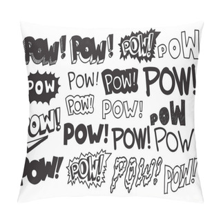 Personality  Typography Slogan Pow Text, Universal Short Quote Pillow Covers