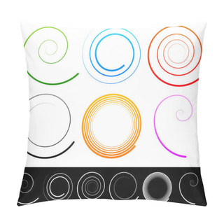 Personality  Colorful Spirals, Shapes Set. Pillow Covers