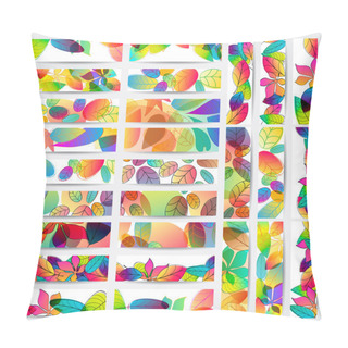 Personality  Colorful Autumn Leaves Banners Pillow Covers