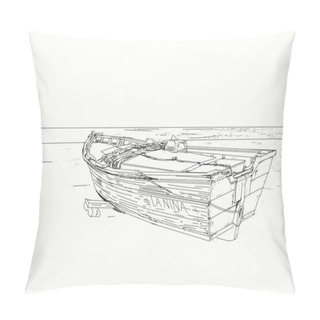 Personality  Boat Sketch Designs With Perspectives And Landscapes Pillow Covers