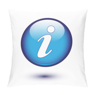 Personality  Information Icon On Blue Pillow Covers