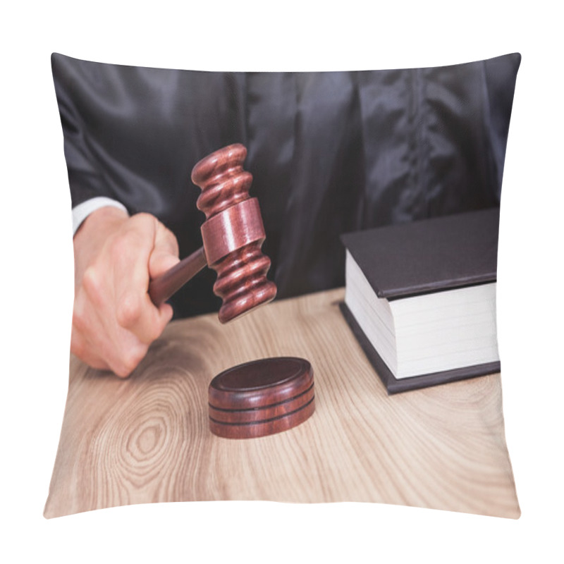 Personality  Male Judge In A Courtroom Pillow Covers