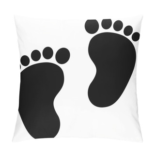 Personality  Baby Feet Clean Black Icon Pillow Covers