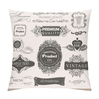 Personality  Calligraphic Design Elements Pillow Covers