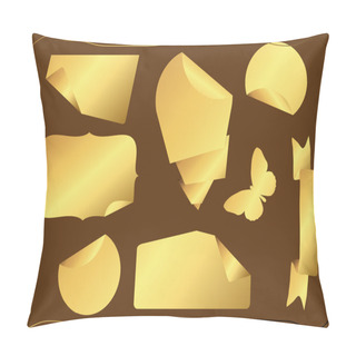 Personality  Golden Label And Stickers Vectors Pillow Covers