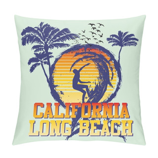 Personality  Pacific Surfer Vector Graphic Design Pillow Covers