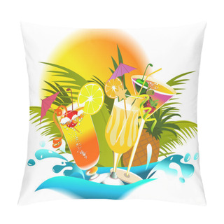 Personality  Tropical Drinks Pillow Covers