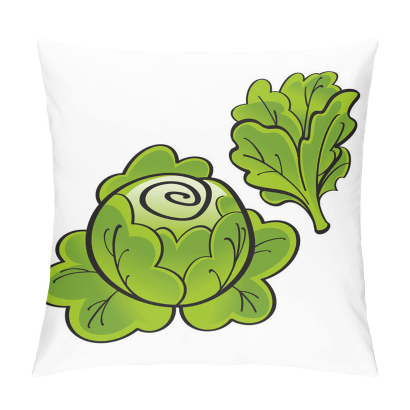 Personality  Fresh Green Lettuce Vegetable Food Market Garden Harvest Pillow Covers