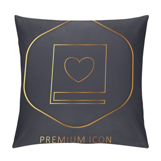 Personality  Book Of Love Golden Line Premium Logo Or Icon Pillow Covers