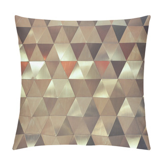 Personality  Silver Low Poly Geometric Abstract Background In Rumpled Triangular Style Pillow Covers