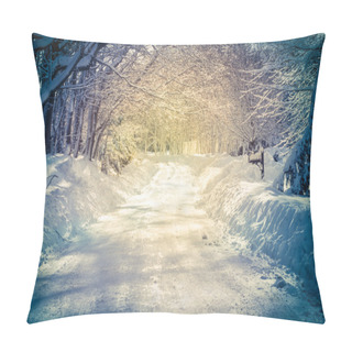 Personality  Snowy Road Pillow Covers