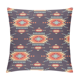 Personality  Vector Seamless Decorative Ethnic Pattern. American Indian Motifs. Background With Aztec Tribal Ornament. Pillow Covers