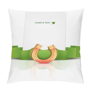 Personality  Greeting Card St Patrick Day - Vector Illustration Pillow Covers