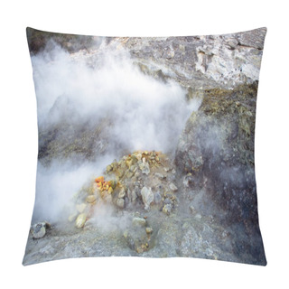 Personality  Sulfur At The Solfatara Crater, Pozzuoli, Naples, Italy Pillow Covers