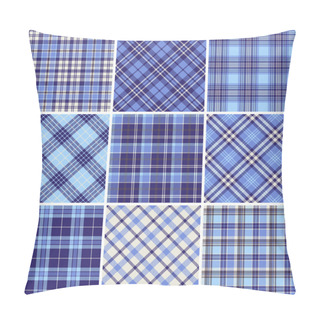 Personality  Set Of Seamless Tartan Patterns Pillow Covers
