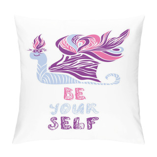 Personality  Motivation Slogan With Snail Pillow Covers