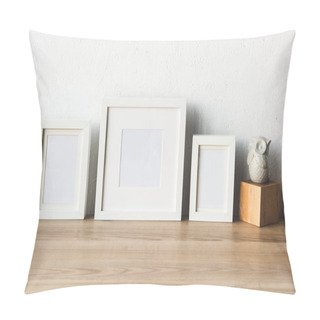 Personality  Empty Photo Frames On Table Pillow Covers