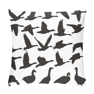 Personality  Geese Black Silhouette Pillow Covers