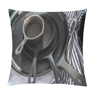 Personality  Cast Iron Frying Pan Pillow Covers