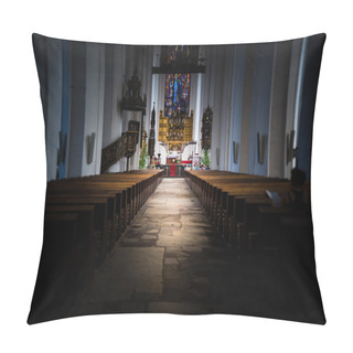 Personality  Interior Of Old Church In Gdansk Pillow Covers