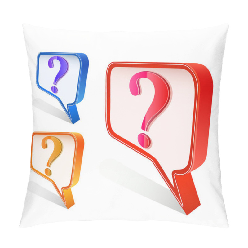 Personality  Colorful question mark on chat sign pillow covers