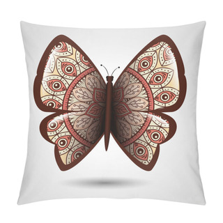 Personality  Butterfly With Skin Mandala Boho Style Pillow Covers