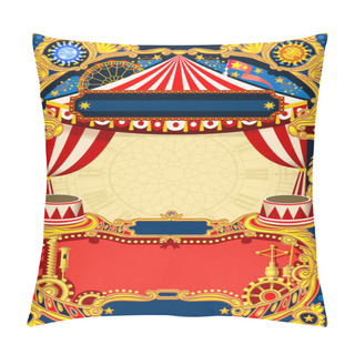 Personality  Circus Editable Frame Vector Pillow Covers