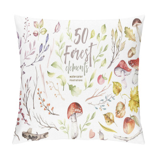 Personality  Cute Baby  Watercolor Boho Forest Drawing Image Perfect For Nursery Posters, Pattern Pillow Covers
