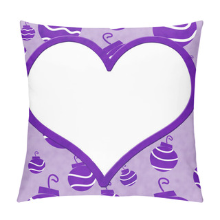 Personality  Purple Retro Ornaments With White Heart For Your Message Backgro Pillow Covers