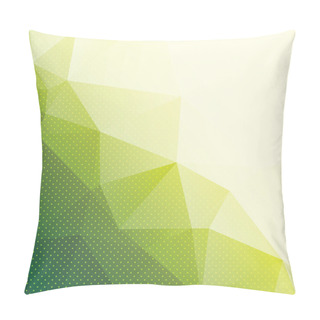 Personality  Abstract Green Triangle Background With Dots Pillow Covers