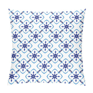 Personality  Azulejos Portuguese Traditional Ornamental Tile Pillow Covers