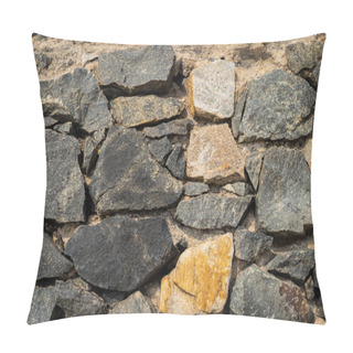Personality  Old Castle Stone Wall Texture Background In Perspective Pillow Covers