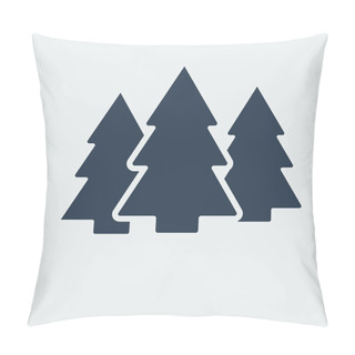 Personality  Forest Icon. Vector Illustration Pillow Covers
