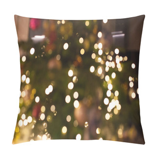 Personality  Sun Glare On A Black Background. Abstract. Bokeh. Blurred. Bokeh Light.  Pillow Covers