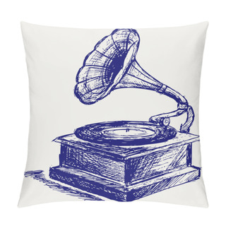 Personality  Old Record Player Pillow Covers