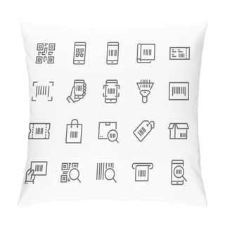 Personality  Line QR Code Icons Pillow Covers