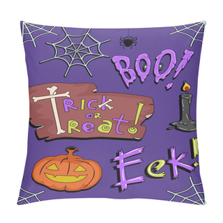 Personality  Halloween Design Elements Pillow Covers