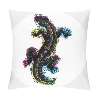 Personality  Drawn Lizard Silhouette Pillow Covers