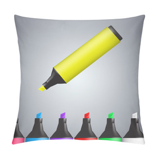 Personality  Vector Multi-colored Markers Pillow Covers