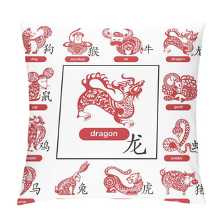 Personality  2024 Chinese New Year, Year Of The Dragon. Chinese Zodiac Dragon . Dragon Pillow Covers