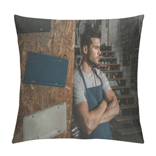 Personality  Mechanic With Crossed Arms  Pillow Covers