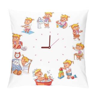 Personality  Daily Routine With Simple Watches Pillow Covers