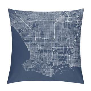 Personality  Map Of The City Of Los Angeles, USA Pillow Covers